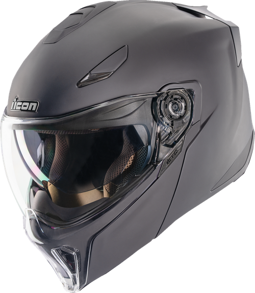 ICON 0100-2706 Threshold™ Solid Modular Helmet - Solid Matte Black Small
