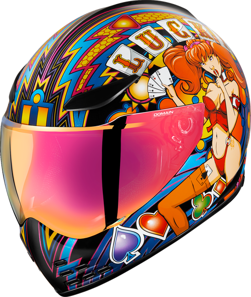 ICON 0101-14957 Domain™ Lucky Lid 4 Helmet - Lucky Lid 4 Red 3XL