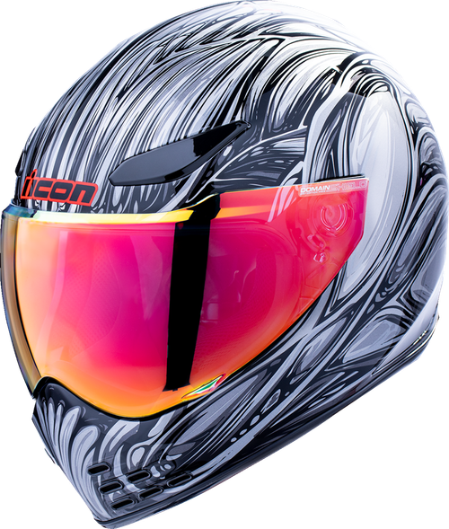 ICON 0101-18525 Domain™ Nouveau Helmet - Nouveau Silver Medium