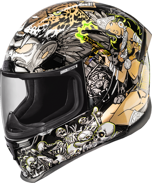 ICON 0101-19169 Airframe Pro™ Aztec Nine Helmet - Aztec Nine Gold Large
