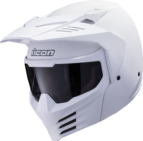 ICON 0104-3311 Elsinore™ Monotype Helmet - Monotype White Large
