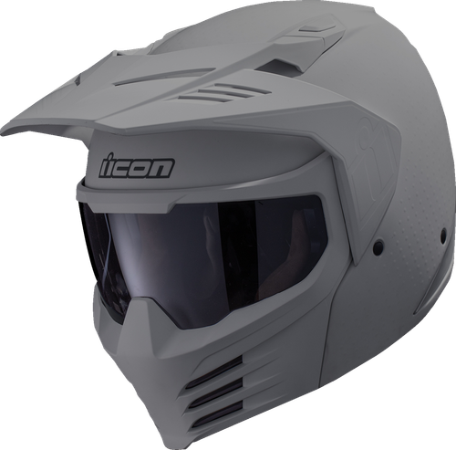ICON 0104-3324 Elsinore™ Monotype Helmet - Monotype Gray Medium
