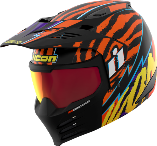 ICON 0104-3348 Elsinore™ Rad Dawn Helmet - Rad Dawn Orange Large