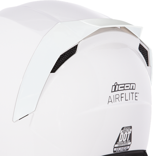 ICON 0133-1268 Airflite™ Helmet Rear Spoiler - Rubatone White