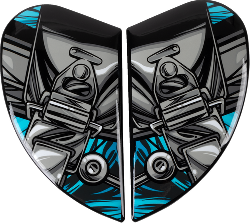 ICON 0133-1407 Airframe Pro™ Helmet Side Plates — Outbreak - Outbreak Blue