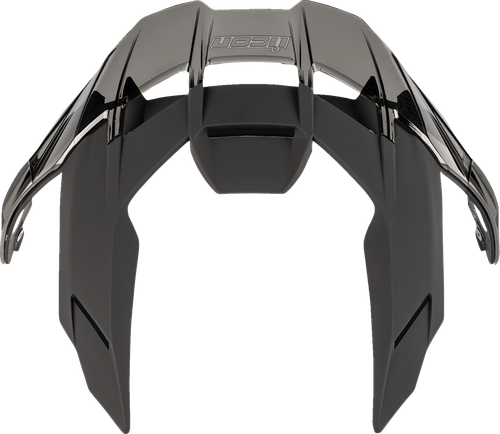 ICON 0133-1695 Ultraflite™ Helmet Spoiler - Matte Black/Dark Smoke