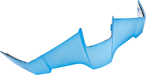 ICON 0133-1802 Threshold™ Helmet Rear Spoiler - Boatdrink Blue M-3XL