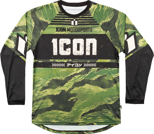 ICON 2824-0085 Tiger’s Blood Jersey - Green Camo Medium