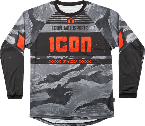 ICON 2824-0094 Tiger’s Blood Jersey - Gray Camo XL