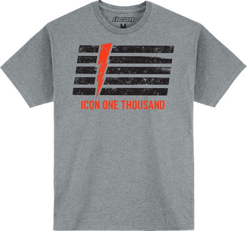 ICON 3030-23479 Invasion Stripe™ T-Shirt - Gray Medium