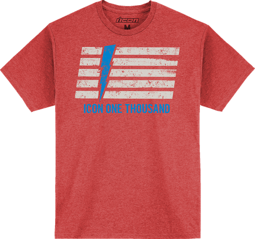 ICON 3030-23486 Invasion Stripe™ T-Shirt - Red Large