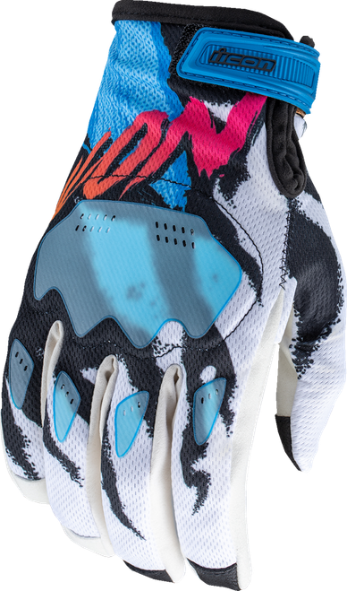ICON 3301-4856 Hooligan™ Rad Dawn Gloves - White 3XL