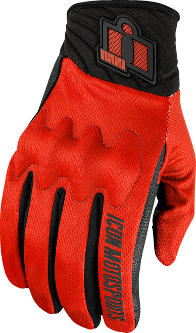 ICON 3301-4873 Anthem3™ Gloves - Red 2XL