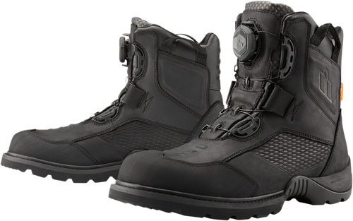 ICON 3403-1154 Stormhawk Boots - Black Size 10