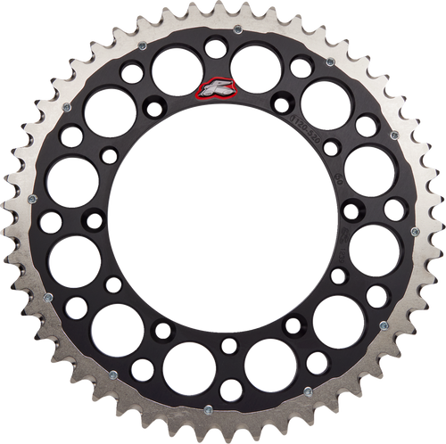 RENTHAL 1120-520-50GPBK Twinring™ Rear Sprocket - 50 Tooth Black Kawasaki/Suzuki