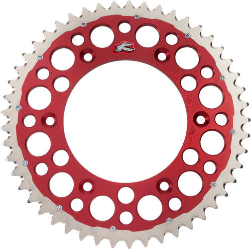 RENTHAL 1540-520-49GPRD Twinring™ Rear Sprocket - 49 Tooth Red Honda