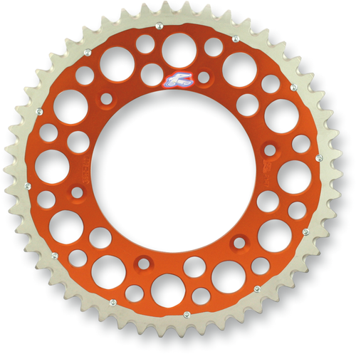 RENTHAL 2240-520-48GPOR Twinring™ Rear Sprocket - 48 Tooth Orange