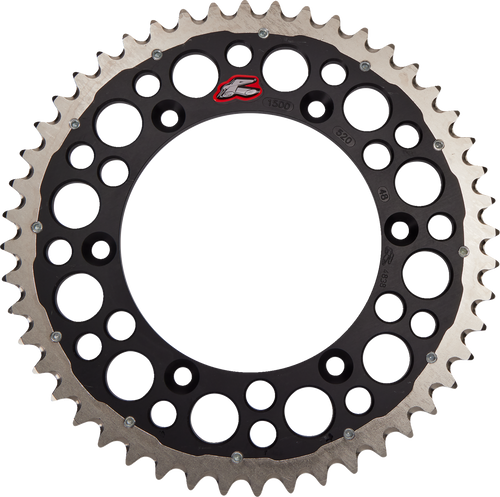RENTHAL 1500-520-48GPBK Twinring™ Rear Sprocket - 48 Tooth Black Honda/Yamaha