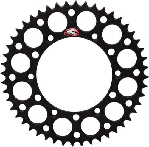 RENTHAL 123U-520-48GYBK Ultralight Rear Sprocket - Aluminum 48 Tooth Black Suzuki