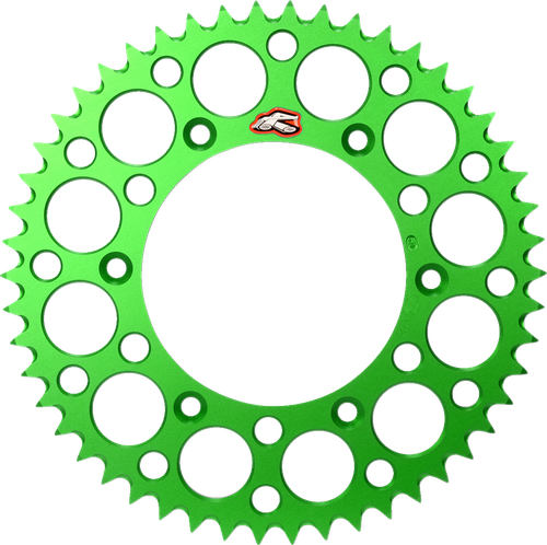 RENTHAL 112U-520-48GEGN Ultralight Rear Sprocket - Aluminum 48 Tooth Green Kawasaki/Suzuki