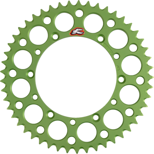RENTHAL 112U-520-49GEGN Ultralight Rear Sprocket - Aluminum 49 Tooth Green Kawasaki/Suzuki