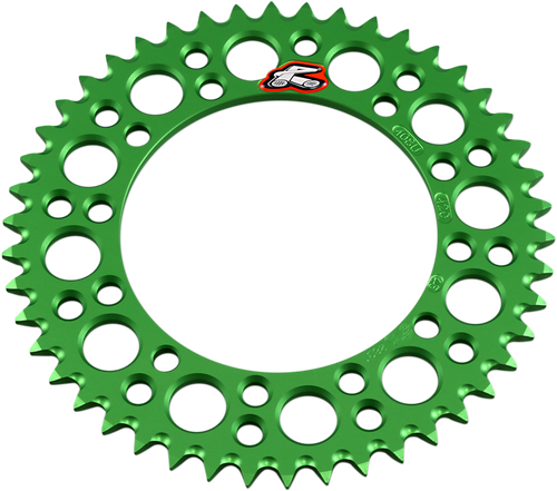 RENTHAL 408U-420-46GEGN Ultralight Rear Sprocket - Aluminum 46 Tooth Green Kawasaki/Suzuki