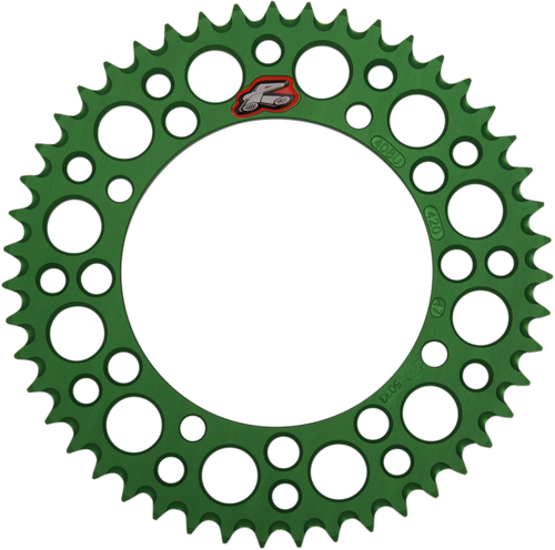 RENTHAL 408U-420-47GEGN Ultralight Rear Sprocket - Aluminum 47 Tooth Green Kawasaki/Suzuki