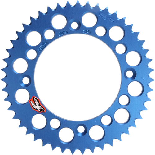 RENTHAL 441U-428-47GPBU Ultralight Rear Sprocket - Aluminum 47 Tooth Blue Gas Gas/Husqvarna/KTM