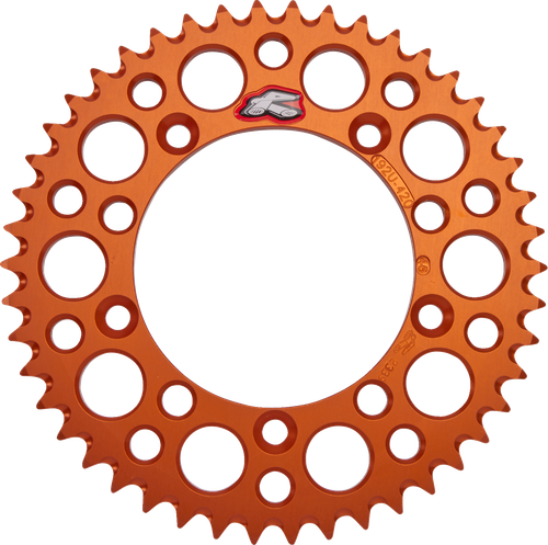 RENTHAL 192U-420-46GPOR Ultralight Rear Sprocket - Aluminum 46 Tooth Orange Gas Gas/Husqvarna/KTM
