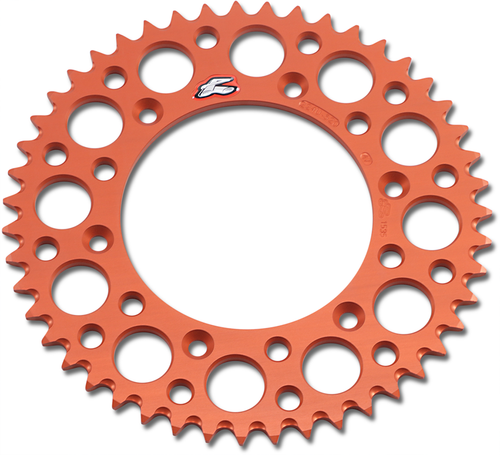 RENTHAL 224U-520-47GPOR Ultralight Rear Sprocket - Aluminum 47 Tooth Orange
