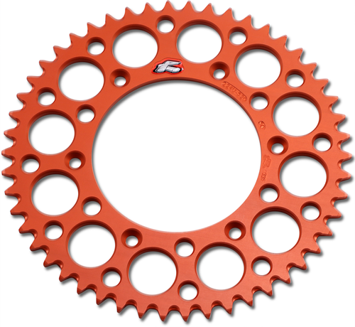 RENTHAL 224U-520-50GPOR Ultralight Rear Sprocket - Aluminum 50 Tooth Orange