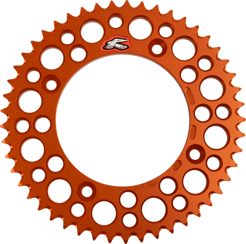 RENTHAL 441U-428-49GPOR Ultralight Rear Sprocket - Aluminum 49 Tooth Orange Gas Gas/Husqvarna/KTM
