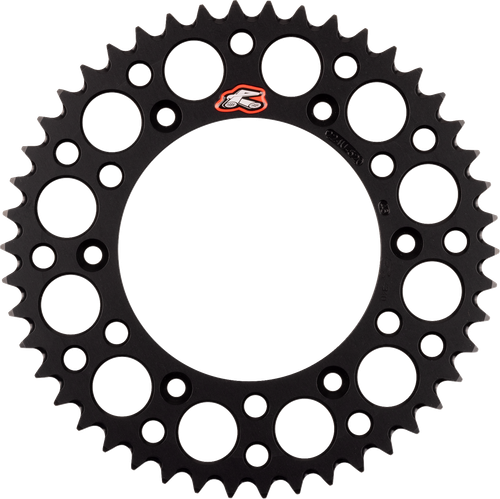 RENTHAL 224U-520-46GPBK Rear Aluminum Sprocket - Aluminum 46 Tooth Black