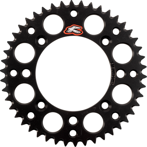 RENTHAL 518U-420-46GPBK Rear Aluminum Sprocket - Aluminum 46 Tooth Black Gas Gas/Husqvarna/KTM