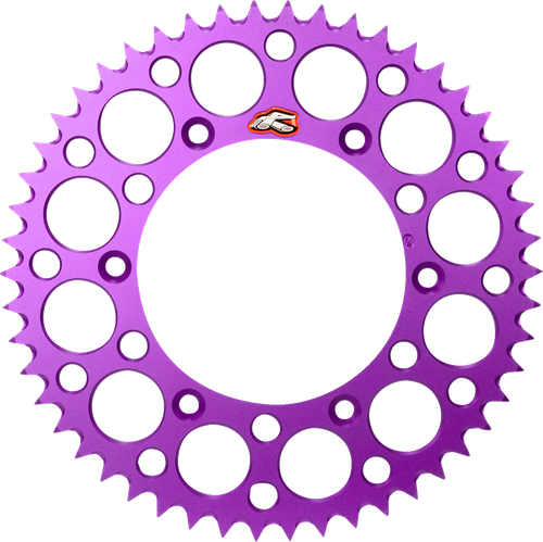 RENTHAL 123U-520-50GYPE Ultralight Rear Sprocket - Aluminum 50 Tooth Purple Suzuki