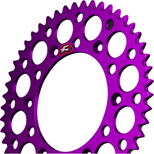 RENTHAL 224U-520-49GPPE Ultralight Rear Sprocket - Aluminum 49 Tooth Purple