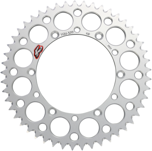 RENTHAL 112U-520-49GESI Ultralight Rear Sprocket - Aluminum 49 Tooth Silver Kawasaki/Suzuki