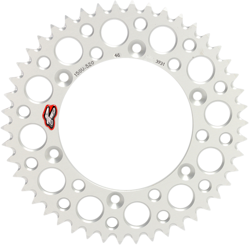RENTHAL 150U-520-46GBSI Ultralight Rear Sprocket - Aluminum 46 Tooth Silver Honda/Yamaha