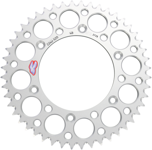 RENTHAL 224U-520-48GPSI Ultralight Rear Sprocket - Aluminum 48 Tooth Silver