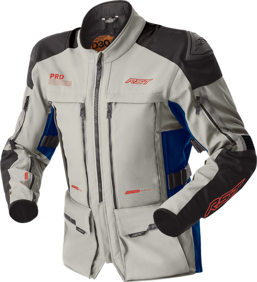 RST 103599SIL-52 PS ADVENTURE D3O JACKET SILVER/BLUE TEXTILE 4X