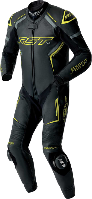 RST 103604F.YEL-40 S1 D3O SUIT BLK/GRY/FLO YEL LEATHER SM