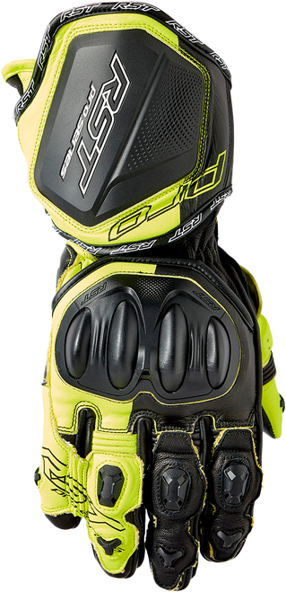 RST 103715F.YEL-11 PRO SERIES GP D3O GLOVES BLACK/FLO YELLOW LEATHER XL