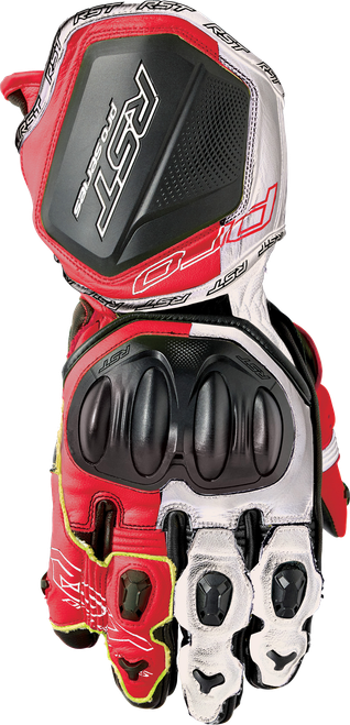 RST 103715RED-10 PRO SERIES GP D3O GLOVES WHITE/RED LEATHER LG