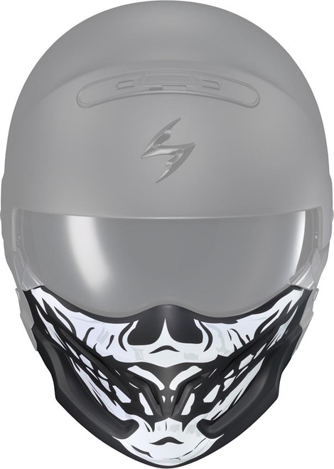 SCORPION EXO 52-546-18 COVERT FACE MASK SKULL BLACK/WHITE