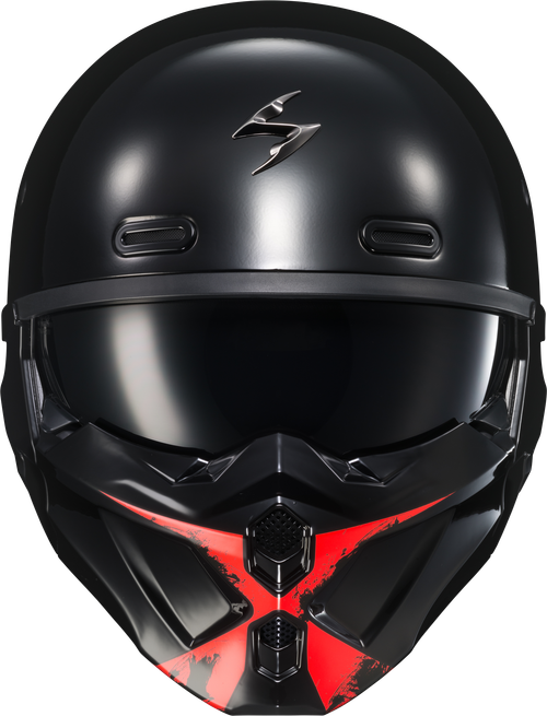 SCORPION EXO 52-730-14 COVERT X FACE MASK RAY GLOSS RED