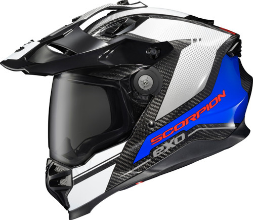 SCORPION EXO XT9-1054 XT9000 CARBON FULL-FACE HELMET TRAILHEAD WHITE MD