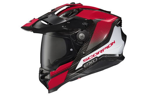SCORPION EXO XT9-1077 XT9000 CARBON FULL-FACE HELMET TRAILHEAD DARK RED 2X