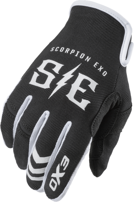 SCORPION EXO G44-035 AIR-STRETCH GLOVES CHARGE BLACK/WHITE LG