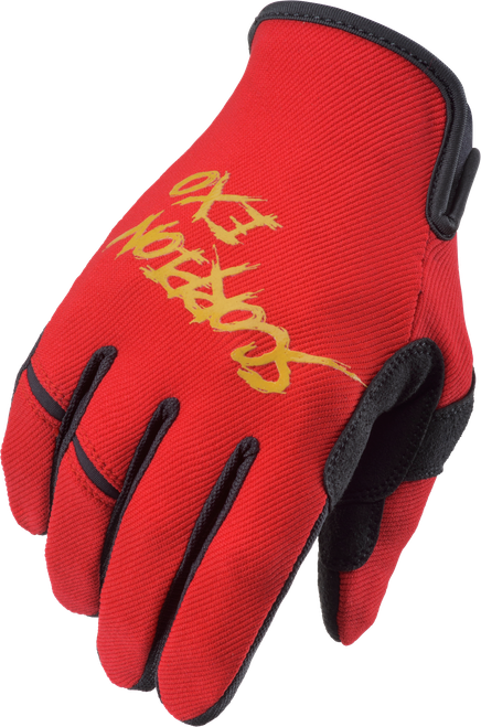 SCORPION EXO G46-017 AIR-STRETCH GLOVES GRIND RED/GOLD 2X