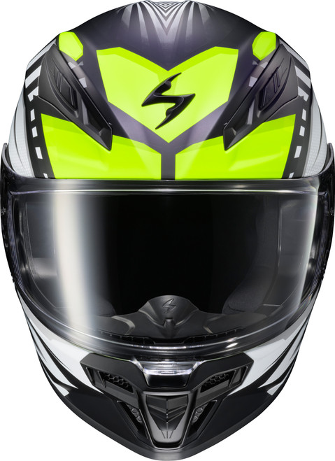 SCORPION EXO 43-1117 EXO-R430 FULL-FACE HELMET HEAD TRIP HI-VIZ 2X
